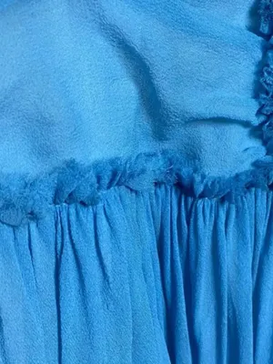 Source Unknown Blue Silk Chiffon Dress Vintage 0 thumbnail 6