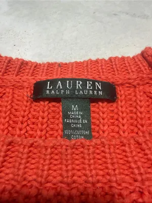 Lauren ralph lauren orange Crewneck Sweater cotton medium thumbnail 5