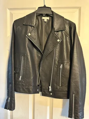 Topshop Leather Moto Jacket thumbnail 1