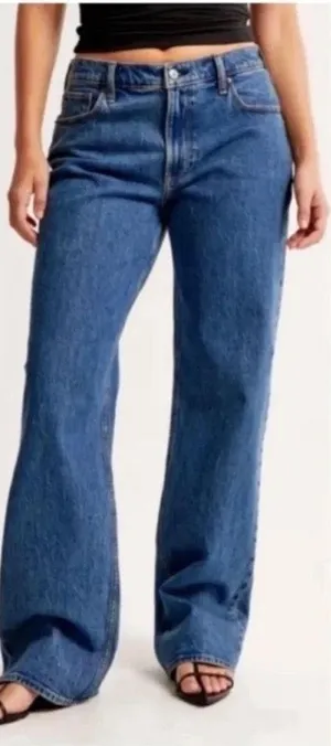Abercrombie ✨The Baggy Low Rise Blue Sz 34 Regular Jeans✨ thumbnail 1