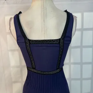 Ella moss purple black lace ankle length maxi dress size small thumbnail 8