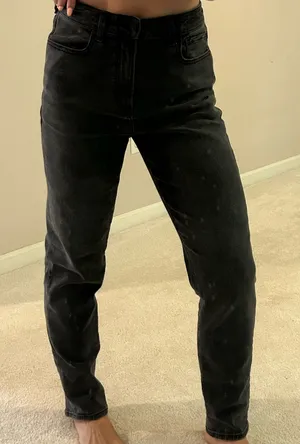 American Eagle Black Stretch Straight Leg Jeans thumbnail 1