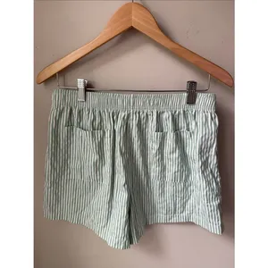 SheIn Green White Stripe Lounge Shorts Pajama Sleep Boxer Pull On Elastic Waist thumbnail 2