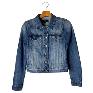 J Crew Jacket Women XXS Blue Indigo Classic Denim Button Front Jean Outdoor‎ thumbnail 2