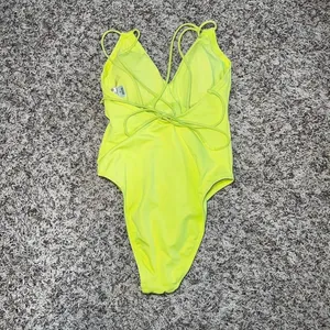 Shade‎ & Shore Strappy One Piece Swimsuit | Neon Yellow/Lime | Size S thumbnail 3