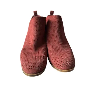 Tom’s burgundy Deia side zipper ankle boots size 7 thumbnail 3