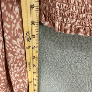 Urban Outfitters L Y2K Boho Crop Top Smocked Tie Front Long Sleeve‎ Fairy Grunge thumbnail 3