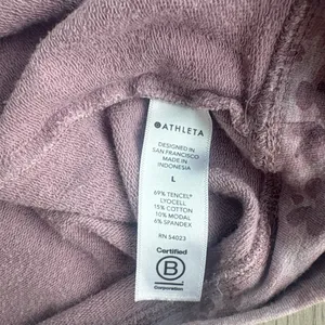 Athleta Studio to Street Pullover Sweatshirt Large Pink thumbnail 9
