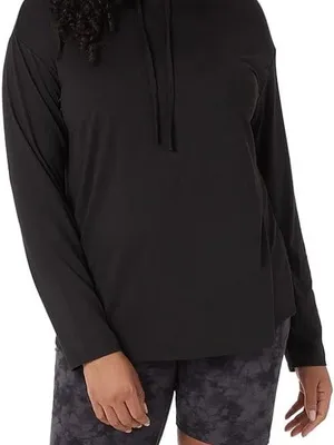 ALO Yoga Black Long Sleeve Hoodie Pullover thumbnail 1
