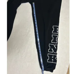PINK Victoria's‎ Secret Embroidered Logo Sweatpants Black XS GUC thumbnail 7