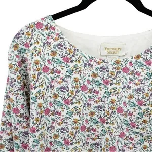 Vintage Victoria's Secret Gold Label Floral Cottagecore Sleep Shirt/Dress S thumbnail 3