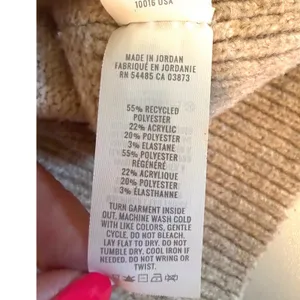 Aerie Womens Oversized V-Neck Pullover Sweater Oatmeal Beige Marled XS 6WDLFx25‎ thumbnail 6