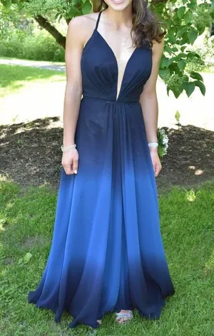 Blue Prom Dress thumbnail 1