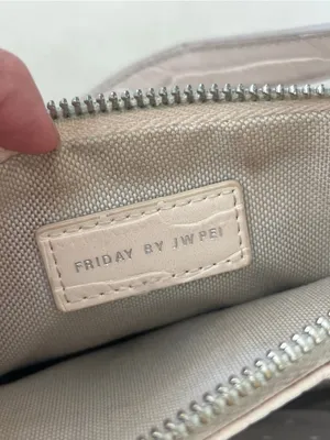 Friday by JW PEI Cream Croc Embossed Shoulder Bag 90s Style thumbnail 4