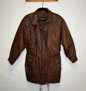 Wilson's Leather | The‎ Leather Experts Brown Coat Jacket Large thumbnail 1