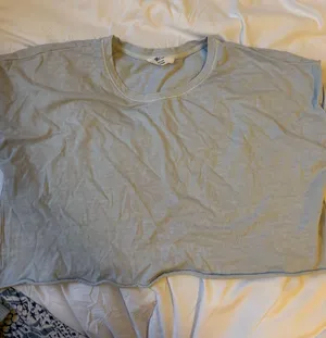 Blue crop top t shirt  thumbnail 1