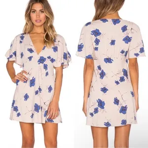 Free People Melanie Dress Blue Flowers thumbnail 2