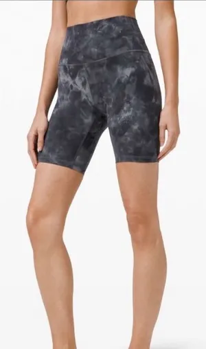 Lululemon Align Short 8" Diamond Dye Diamond Dye‎ Pitch Grey Graphite Grey SZ 6 thumbnail 1