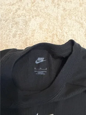 Nike Sportswear Chill Knit Women's Tight Short-Sleeve Ribbed Top Size M Black thumbnail 5