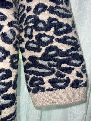 Ann Taylor NWT Merino Wool Alpaca Blend Leopard Button Down Sweater Cardigan SM thumbnail 4