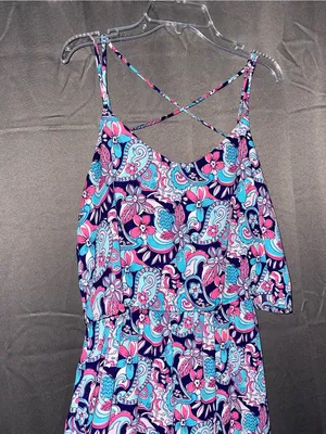 Altar'd State Navy, Pink & Aqua Paisley Maxi Dress thumbnail 6
