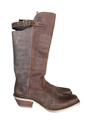 Durango Crush Women's Vintage Brown Belted Collar Western Boot US6.5 Very New Cowbay thumbnail 3