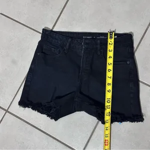 Old Navy Women Denim Black‎ Cut Off Shorts High Rise Size 0. thumbnail 6
