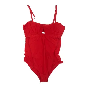 FREE PEOPLE x HAH Cut Out Bodysuit S Blood Orange Feminine Party Mesh Boho NWT thumbnail 3