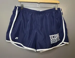 UConn Huskies Running Shorts Women's Large Blue NCAA Basketball Russell Athletic thumbnail 1
