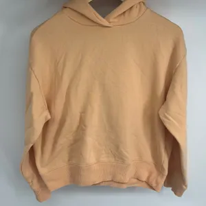 A New Day Peach Orange Cotton Blend Fleece Pullover Cropped‎ Hoodie Women's M thumbnail 1