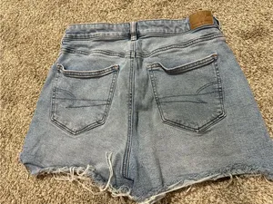 American Eagle Outfitters Light Wash Distressed Denim Shorts thumbnail 5