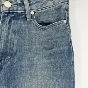 Paige Sarah Straight Jeans 24 High‎ Rise Blue Denim Made in USA thumbnail 3