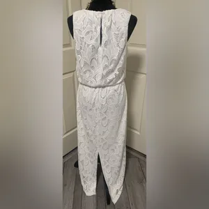 NY&C White Lace Maxi Dress Sleeveless Elegant Wedding Guest thumbnail 3