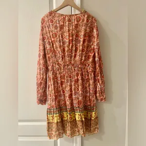 Umgee Floral Bohemian Dress in Pink and Yellow Size Large thumbnail 3