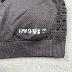 Gymshark Flex Strappy Sports Bra Small Gray/Purple Seamless Adjustable Strap thumbnail 2