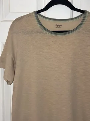 Madewell Whisper Cotton Rib-Crewneck Ringer Tee in Wallie Stripe thumbnail 3