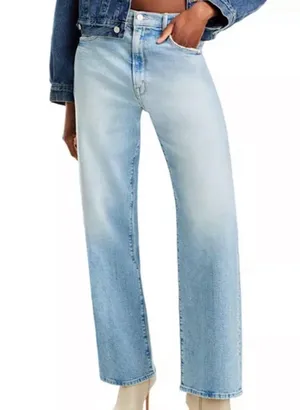 MOTHER The Spitfire Sneak High Rise Wide Leg Jeans in I Confess thumbnail 1