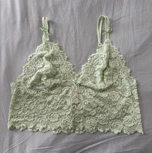 Cabernet Green Lace Bralette Size Large thumbnail 1