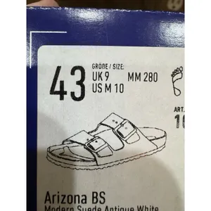 BIRKENSTOCK ARIZONA BS SOFT FOOTBED Modern SUEDE ANTIQUE WHITE Size 10 Men's thumbnail 7