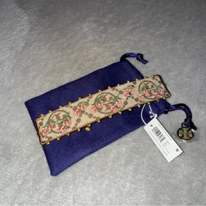 Tory Burch T-Monogram Floral Bracelet NWT with Tory Burch mini dust bag thumbnail 4