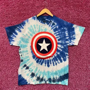 Captain American Shield Marvel Cinematic Universe Tie Dye L thumbnail 1