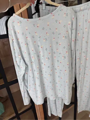 Sofia Richie Grainge x Amazon modal henley pajamas set goose silly long sleeve thumbnail 7