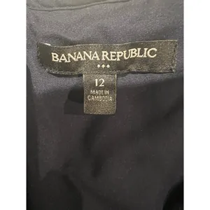 Banana Republic Dress Navy Blue Short Sleeve Lace Zipper Back Size -12 thumbnail 6