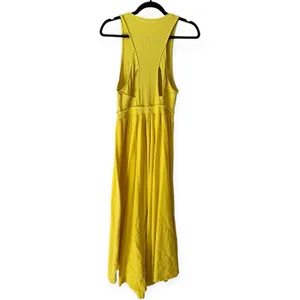 Daily Practice Anthropologie Ribbed Athletic Maxi Dress Size Medium Yellow thumbnail 4