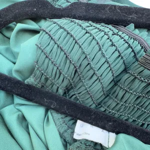 Exlura Green Square Neck Puff Sleeve High Low Mini Dress XL Cottagecore Boho thumbnail 12