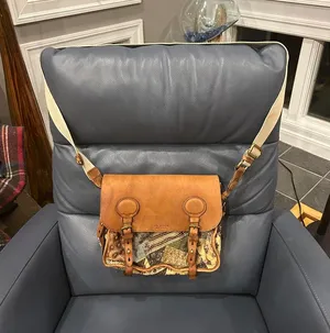 LRL RALPH LAUREN LEATHER MULTI PATCHWORK CROSSBODY BAG thumbnail 1