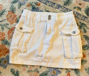 Mini White Cargo Skirt thumbnail 1