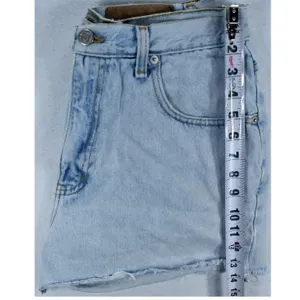 Vintage Abercrombie & Fitch High Waisted Denim Shorts Light Wash Cut Off Size 10 thumbnail 7