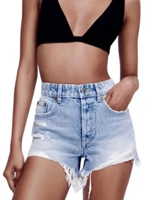 ZARA Mom Shorts High-Waisted thumbnail 1