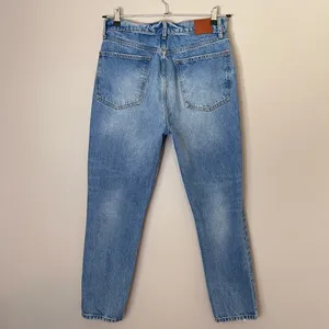 Anine Bing Sonya High Rise Button Fly Ankle Slim Leg Jeans Light Blue Wash 30 thumbnail 7